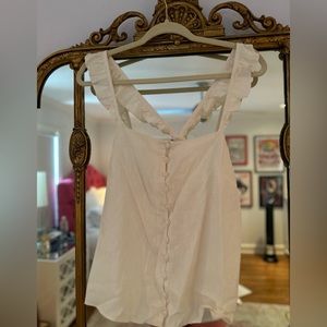 Cream linen tank top from Madewell in size medium!